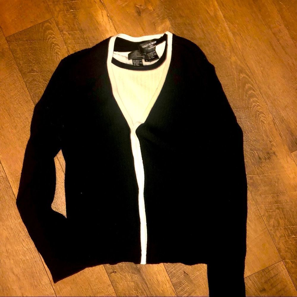 Colette Mord black and cream cardigan and tank